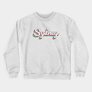 Sydney Australia Retro Script Crewneck Sweatshirt